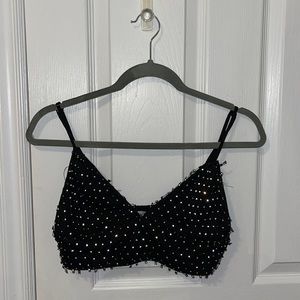 Rhinestone Sparkle Bralette Top from Envy Size Medium